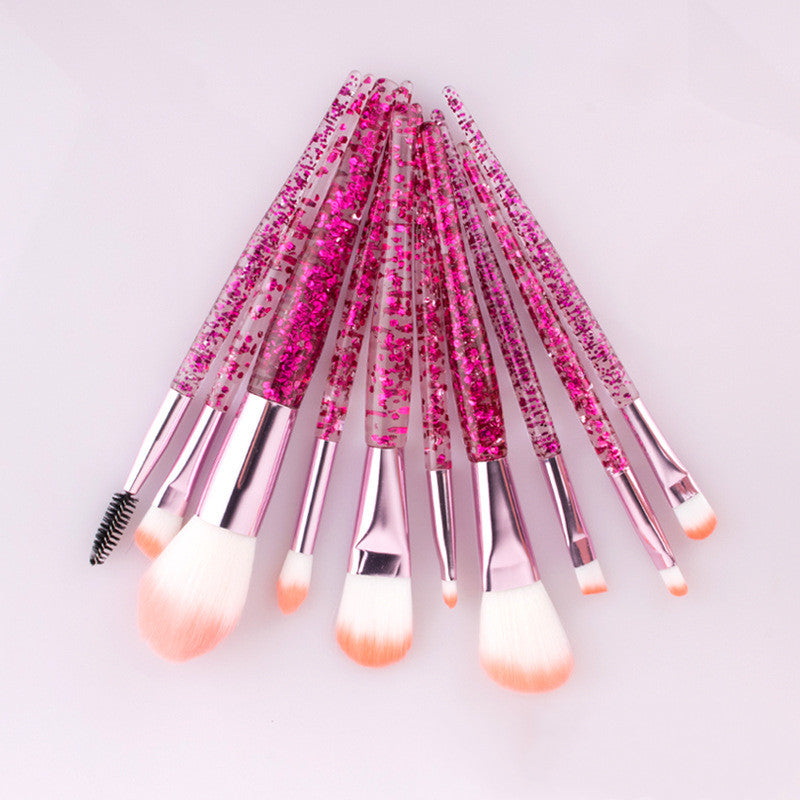 10 Makeup Brushes Powder-Filled Handle Makeup Brush Set 10 Makeup Brushes Powder-Filled Handle Makeup Brush Set